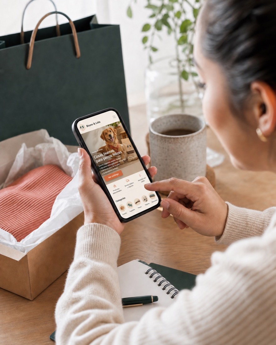 Compra realizada desde una tienda online creada con Vigou
